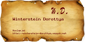 Winterstein Dorottya névjegykártya
